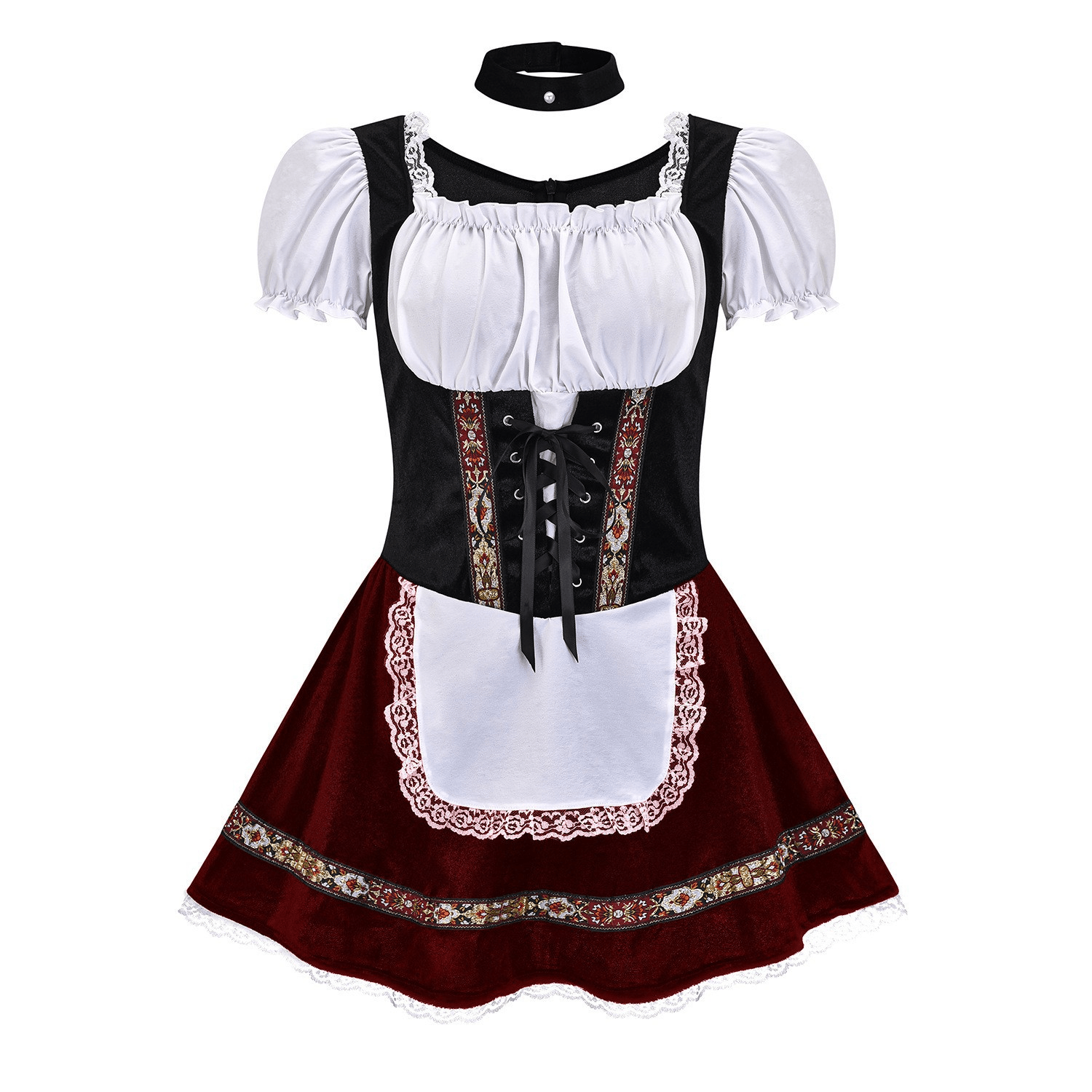 Elegancka Mini Dirndl Sukienka - Wysokiej Jakości Materiał - Oktoberfest Trachten - vivano - warszawa