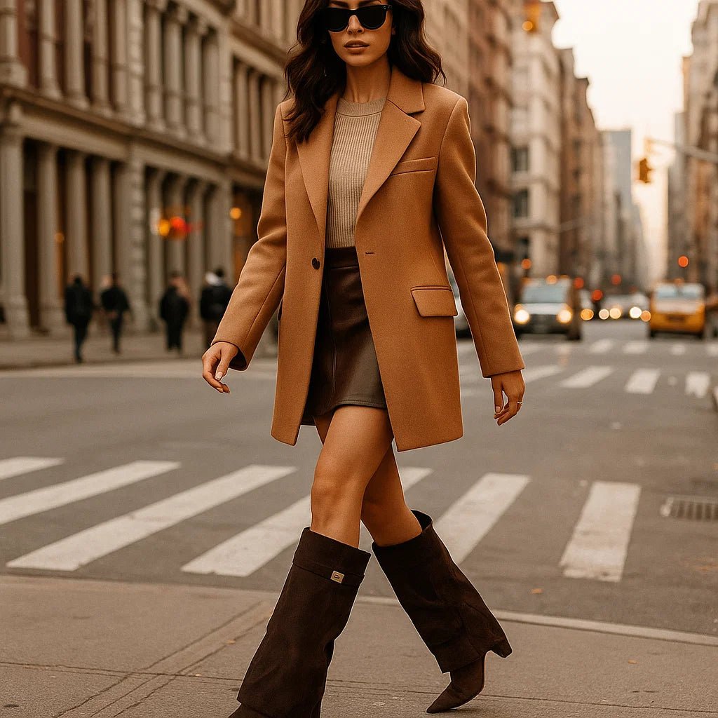 Eleganckie damskie botki zamszowe - vivano - warszawa