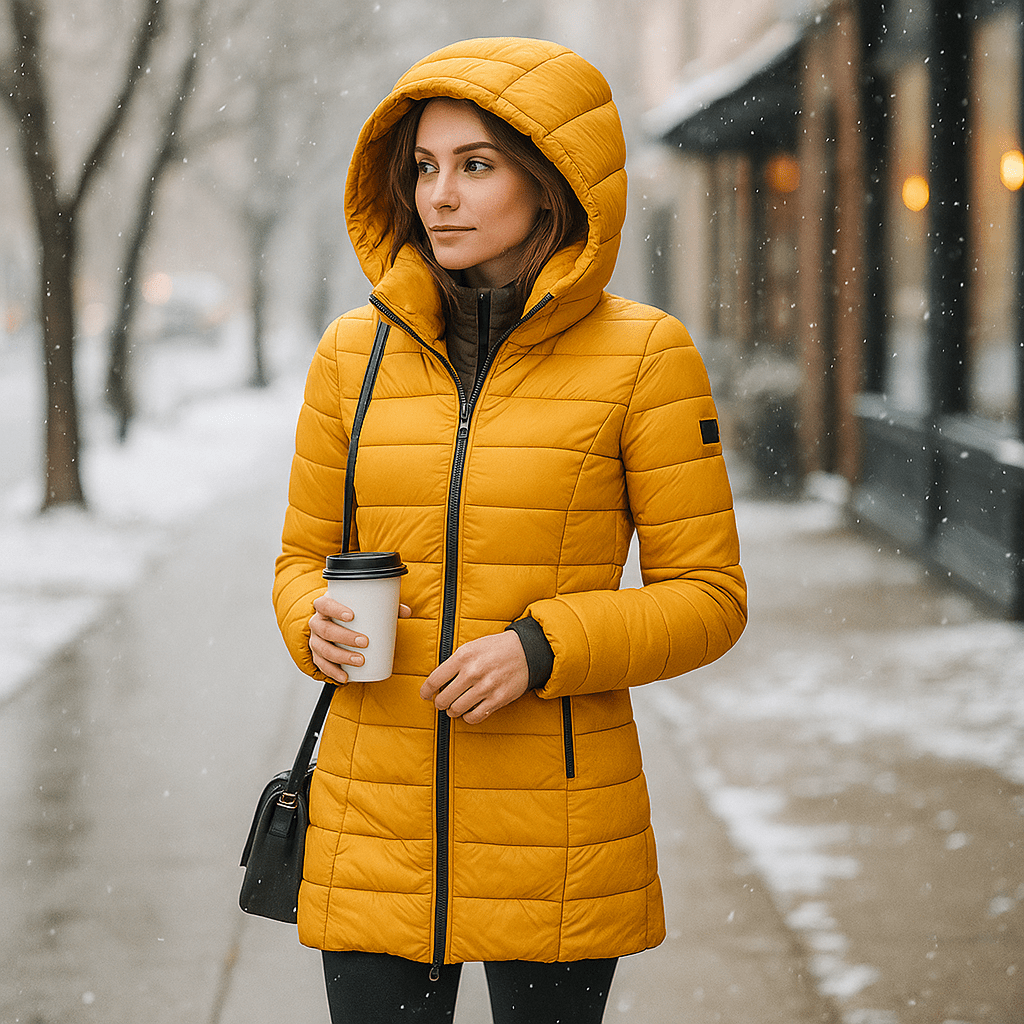 Elisa – Długa Damska Kurtka Puchowa - vivano - warszawa