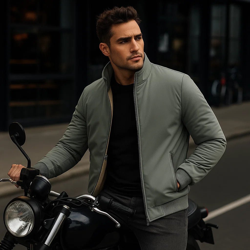 Erik | Ciepła polarowa kurtka męska - Wysoki kołnierz - Komfort - vivano - warszawa