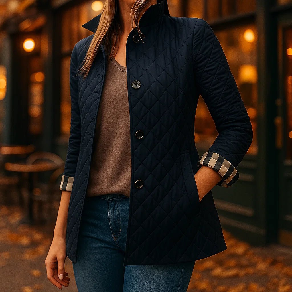 Evelyn - Jedwabna i bawełniana kurtka damska - Lekka i elegancka - vivano - warszawa