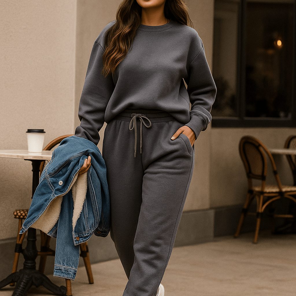 EZRAH - Damski zestaw dresowy - z kapturem