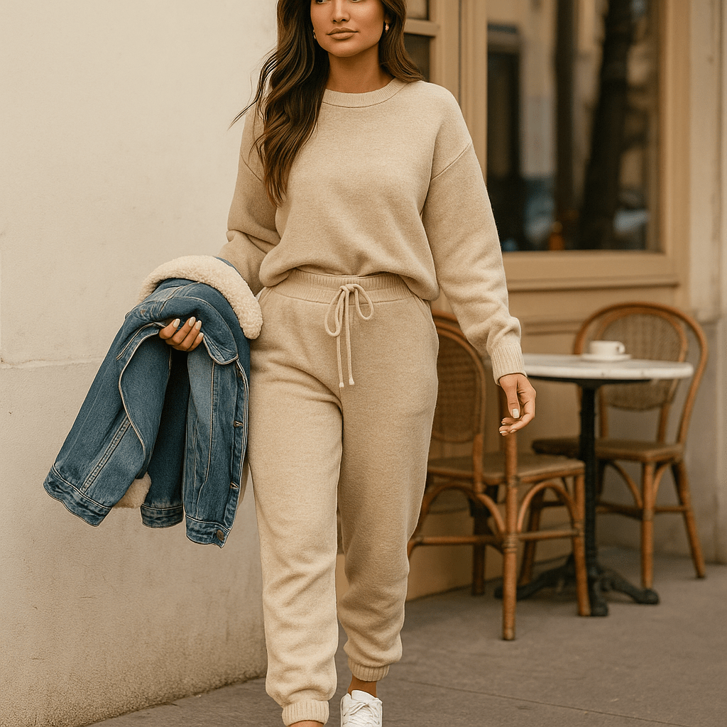 EZRAH - Damski zestaw dresowy - z kapturem