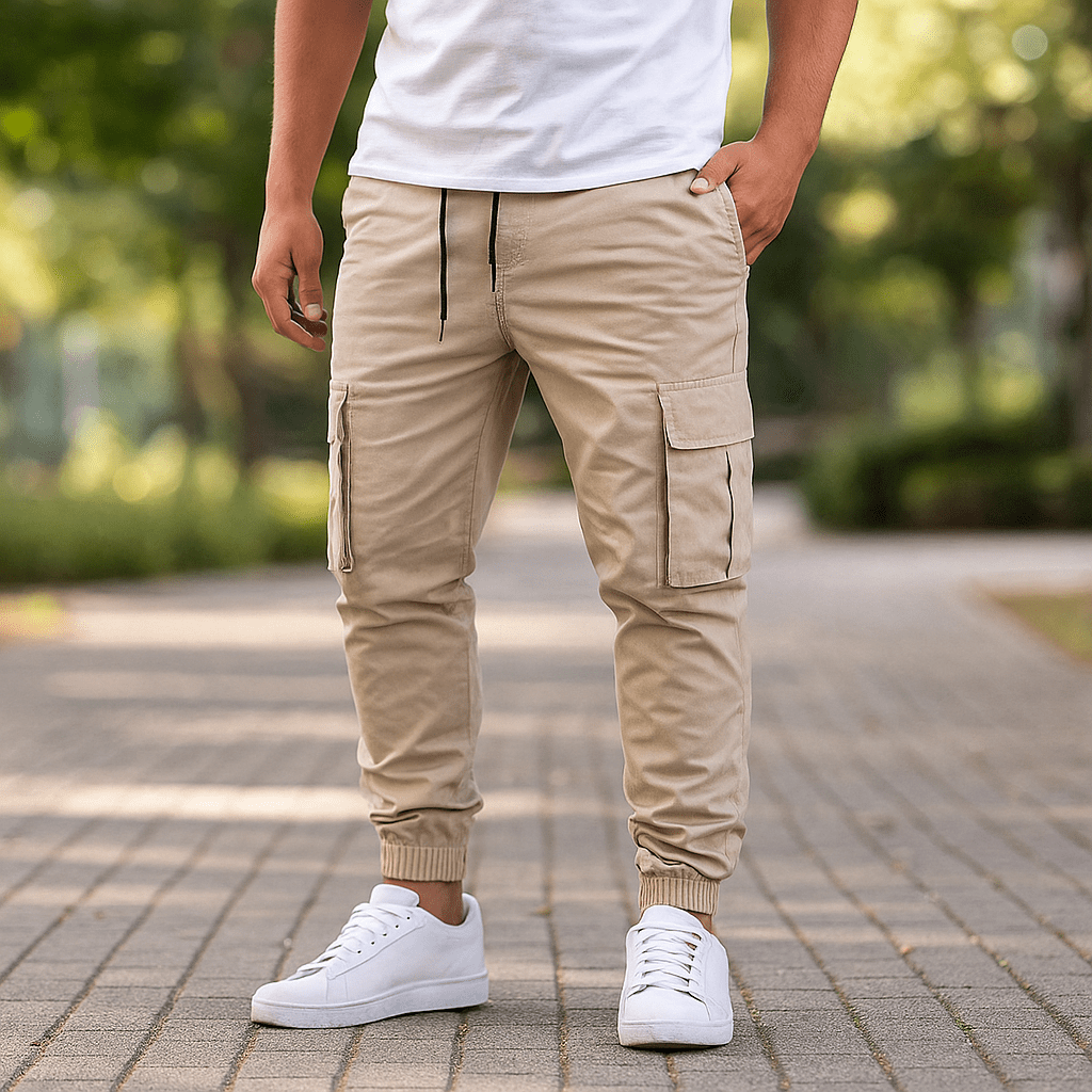 Frank Herre Stretch Fit Cargo Spodnie - Komfort - Elastyczność - Styl - vivano - warszawa