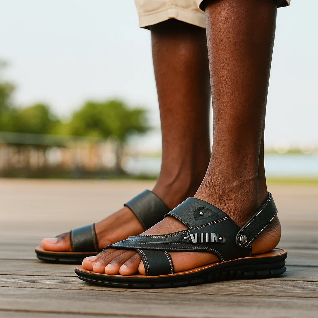 Henrik – męskie ortopedyczne sandały z regulacją - vivano - warszawa