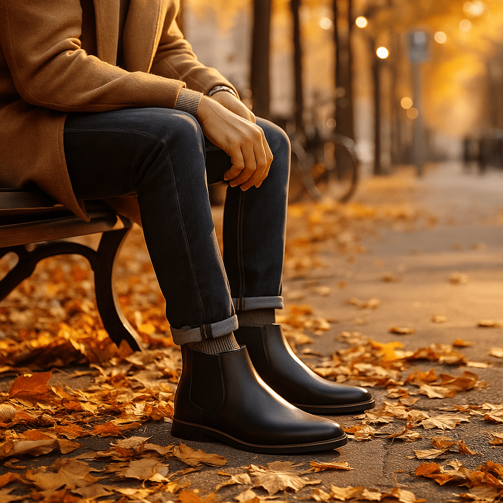 Joey – Męskie Botki Chelsea na Zamek