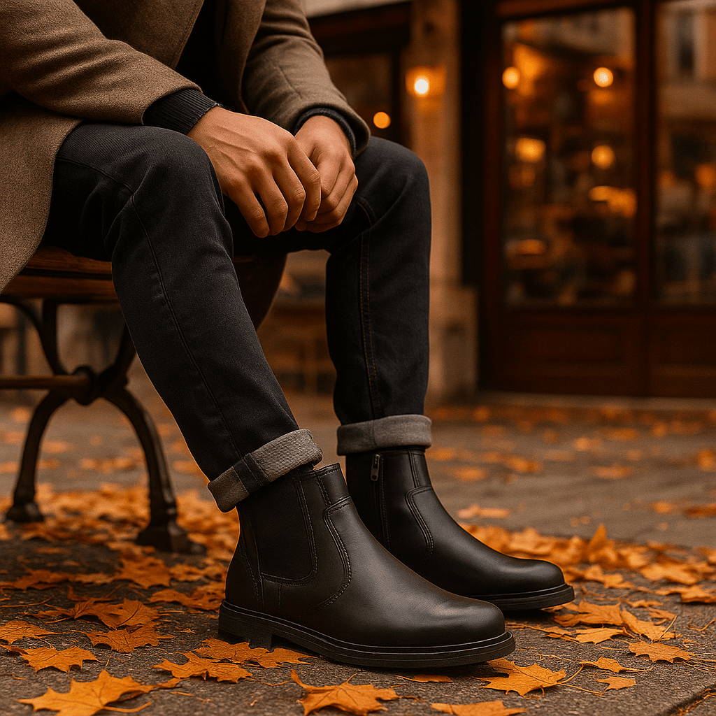 Joey – Męskie Botki Chelsea na Zamek