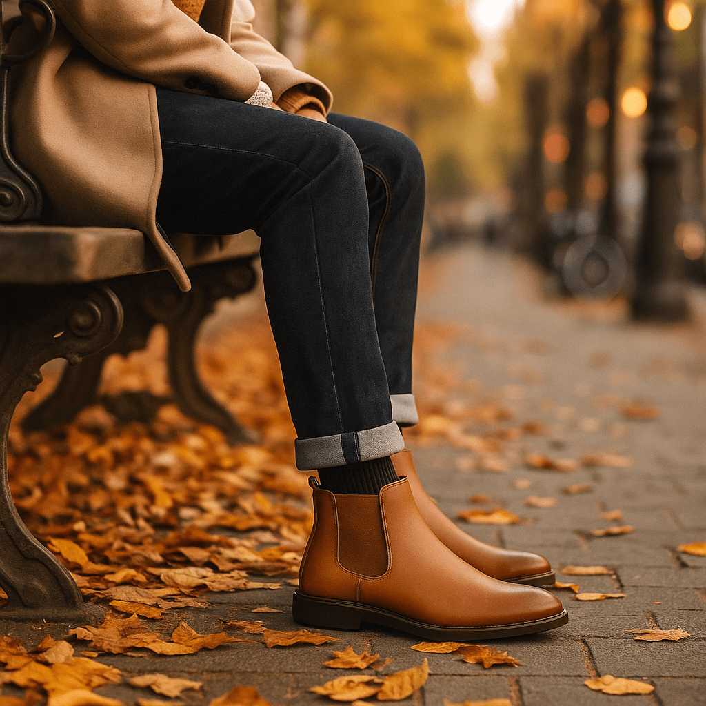 Joey – Męskie Botki Chelsea na Zamek