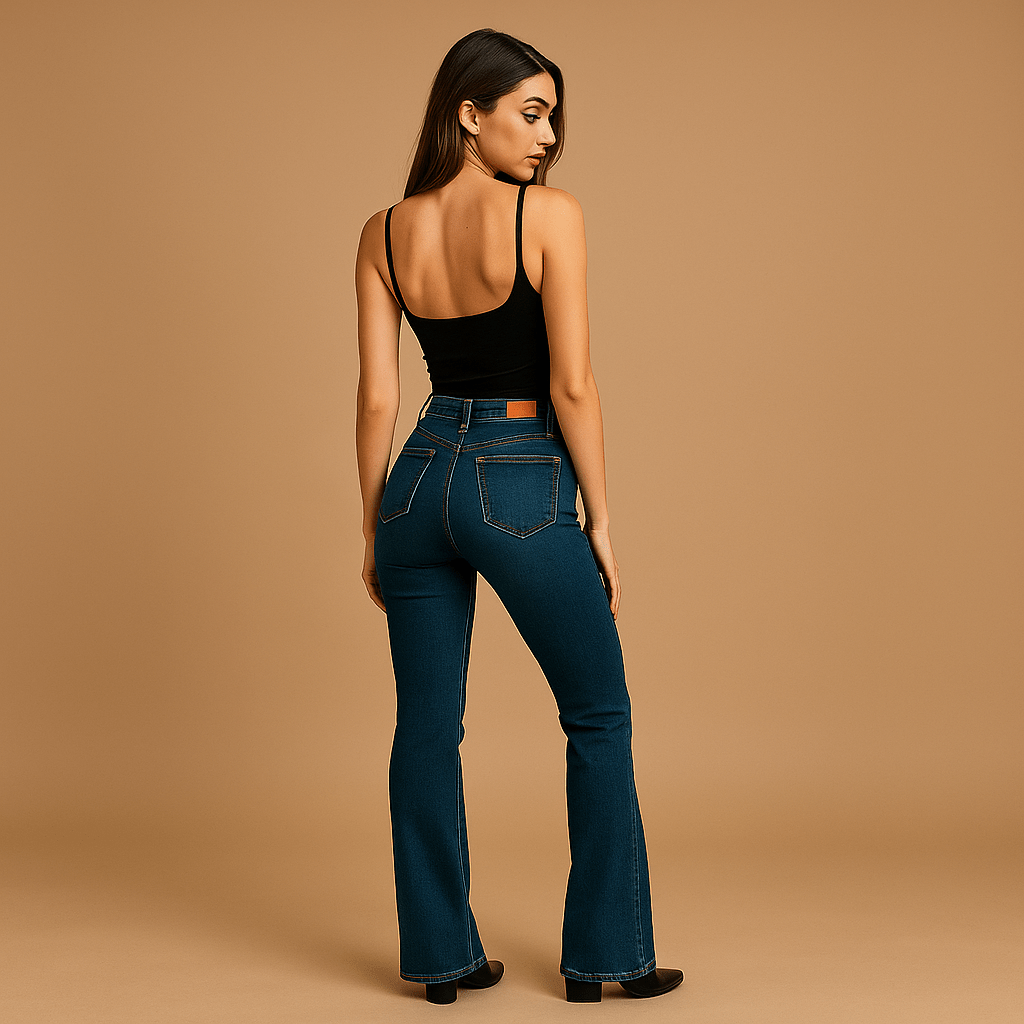 Kobiece Flare Jeans - Wysoki Stan - Komfort - Styl - Ruch - vivano - warszawa