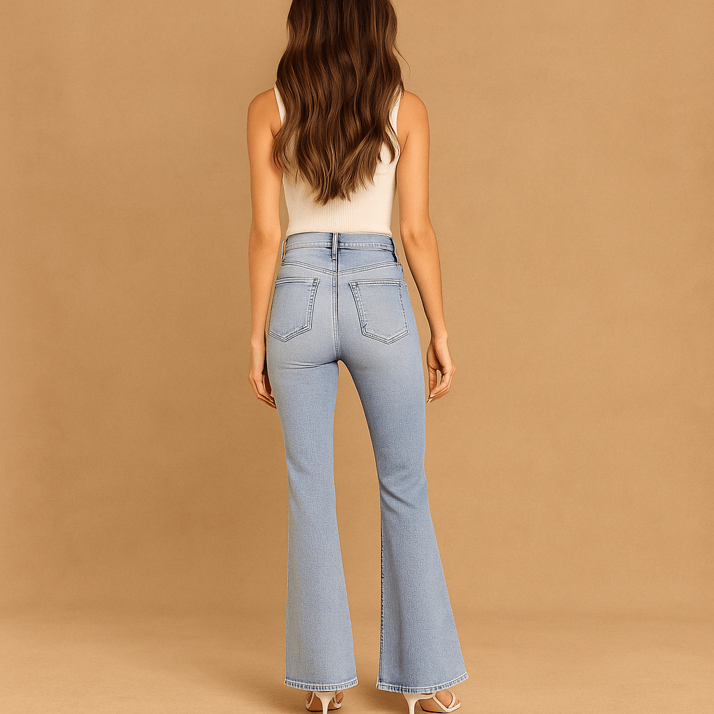 Kobiece Flare Jeans - Wysoki Stan - Komfort - Styl - Ruch - vivano - warszawa