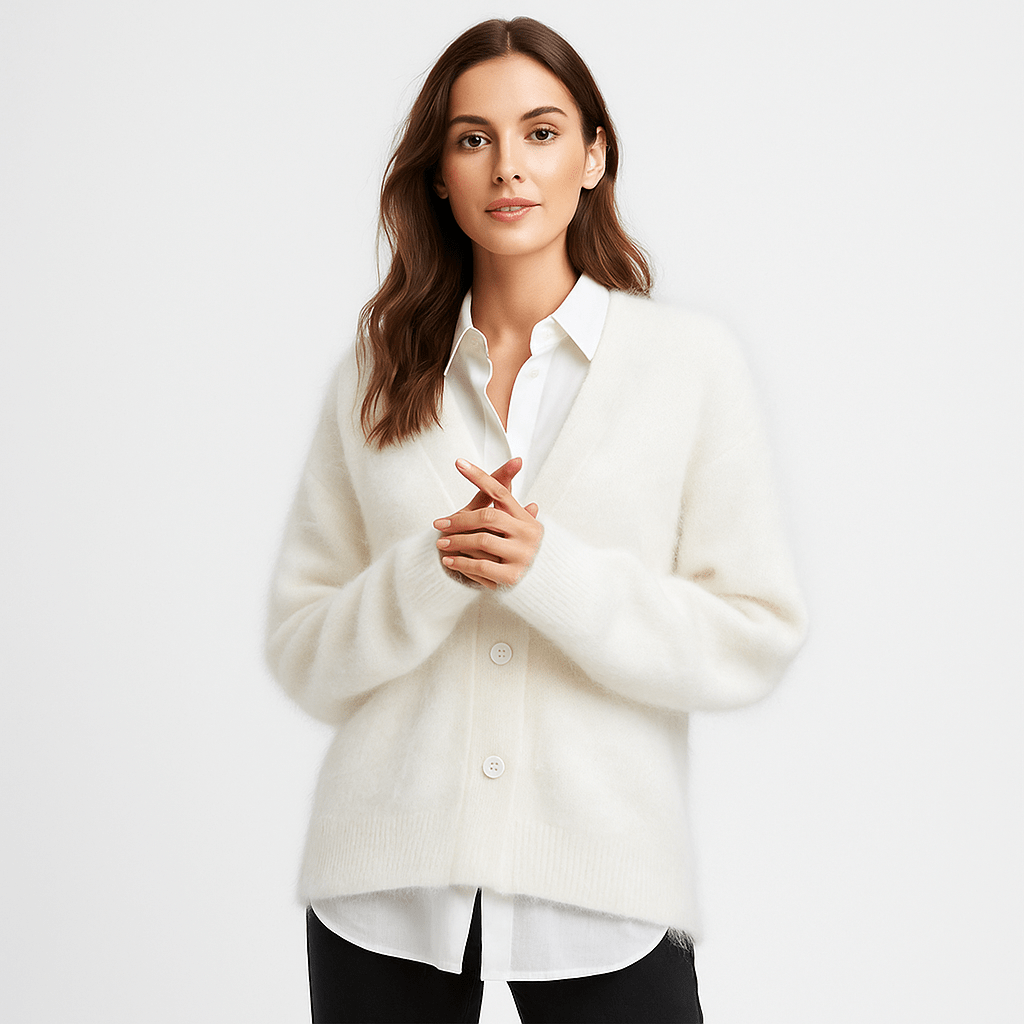 Kobieta Miękka Kardigan - Przytulna Wygodna Kurtka - Stylowa - vivano - warszawa