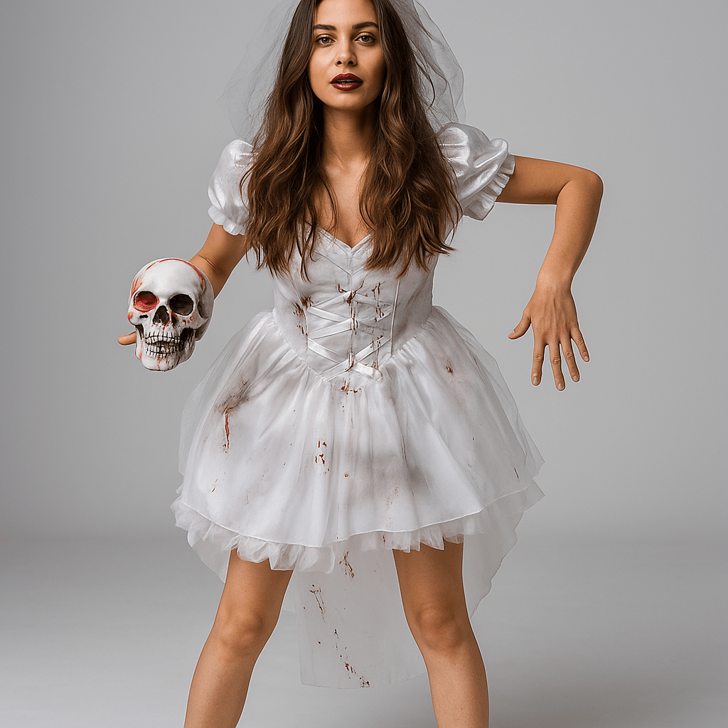 Kostium Halloween Bettina - Wampir z Krwią - Unikalny Straszny Efekt - vivano - warszawa