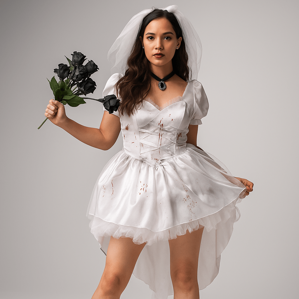 Kostium Halloween Bettina - Wampir z Krwią - Unikalny Straszny Efekt - vivano - warszawa