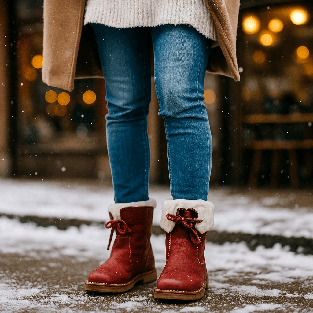 Krótkie śniegowce damskie - ciepłe - stylowe - zimowe