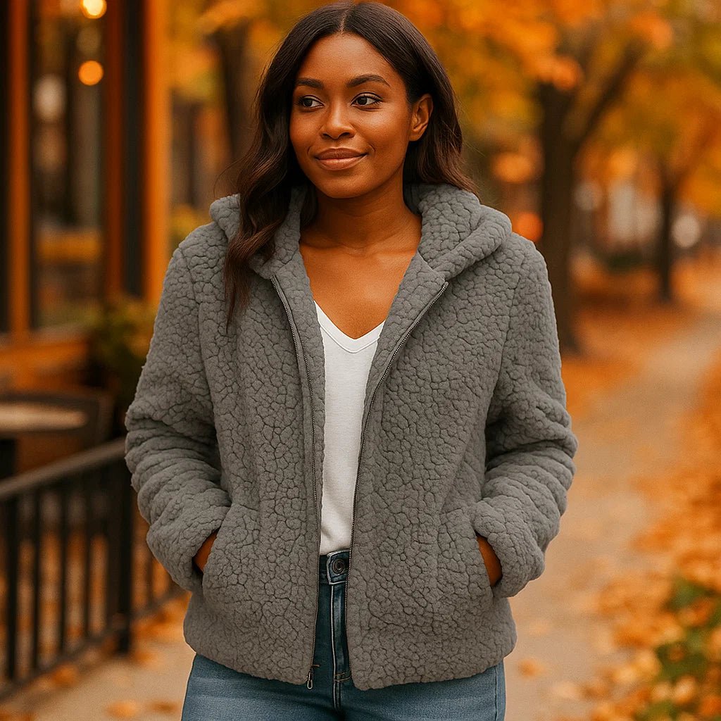 Kurtka Teddy Fleece Damska – Ciepła i Stylowa - vivano - warszawa