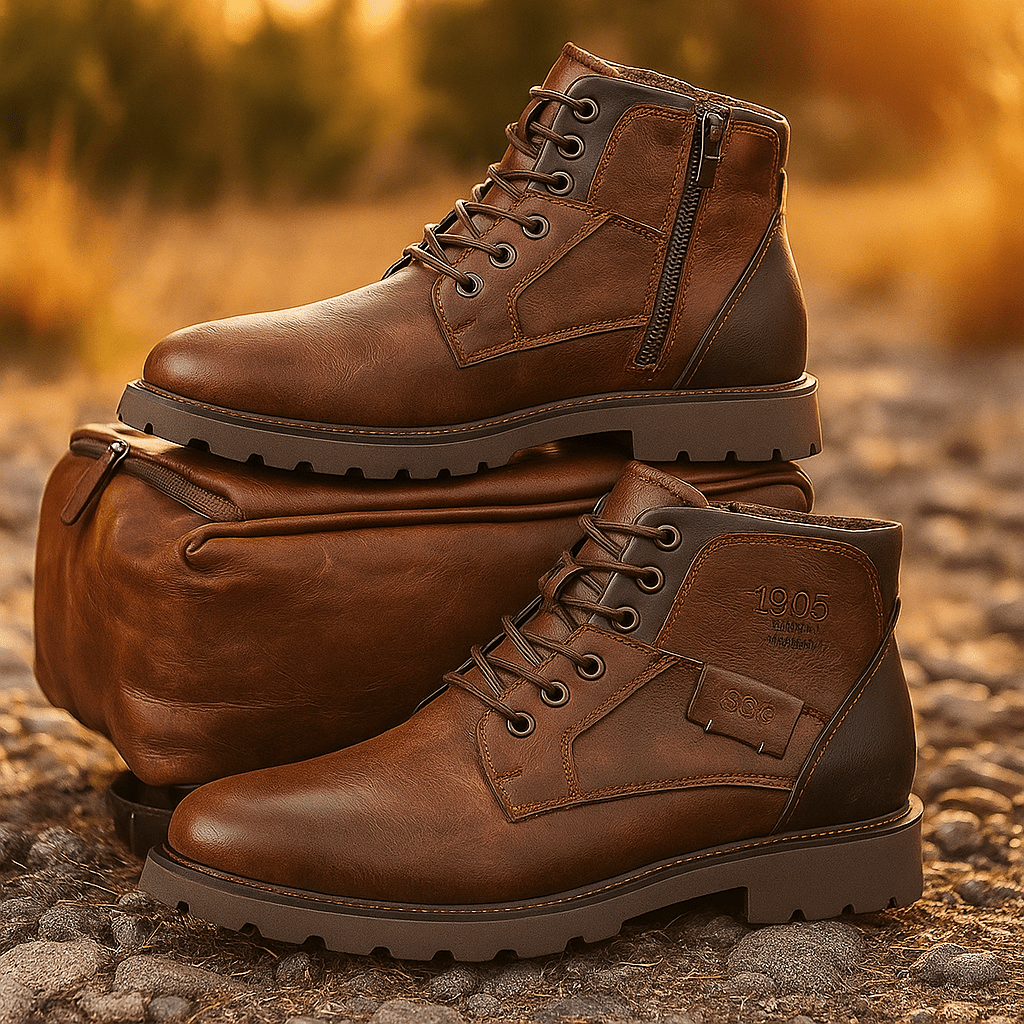 Kylo Skórzane Botki - Zamek Błyskawiczny - Stylowy Komfort - Trwałe - vivano - warszawa