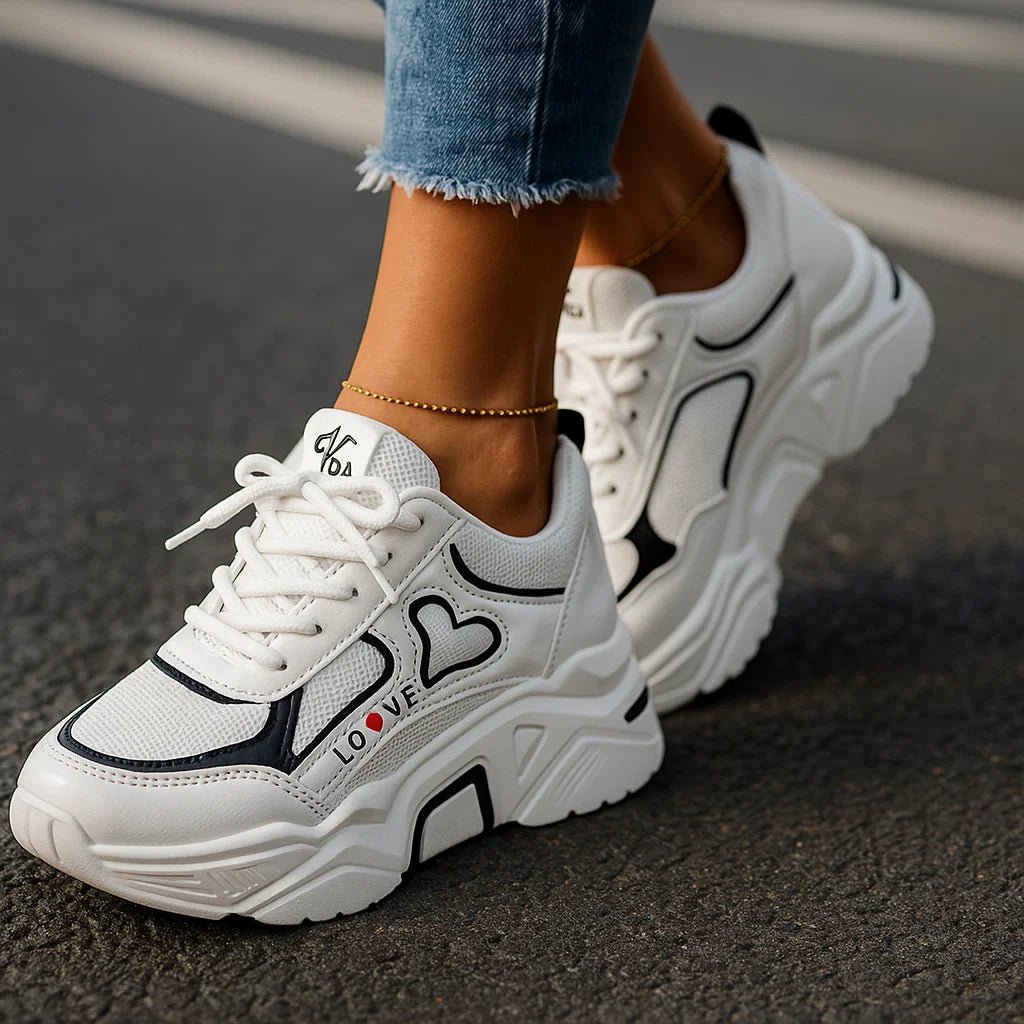 Lekkie Buty Sportowe z Wzorem Serca - vivano - warszawa