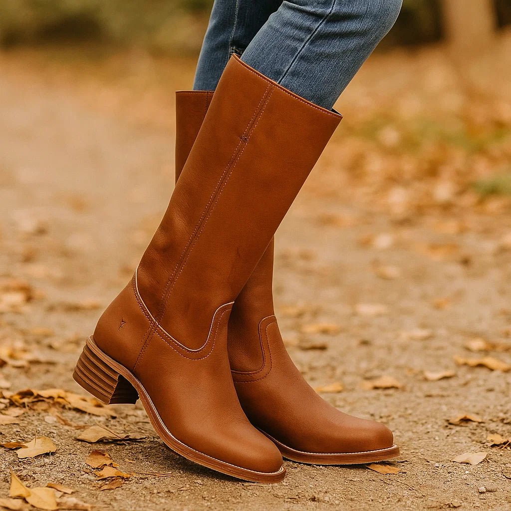 Leonie – długie skórzane botki damskie - vivano - warszawa