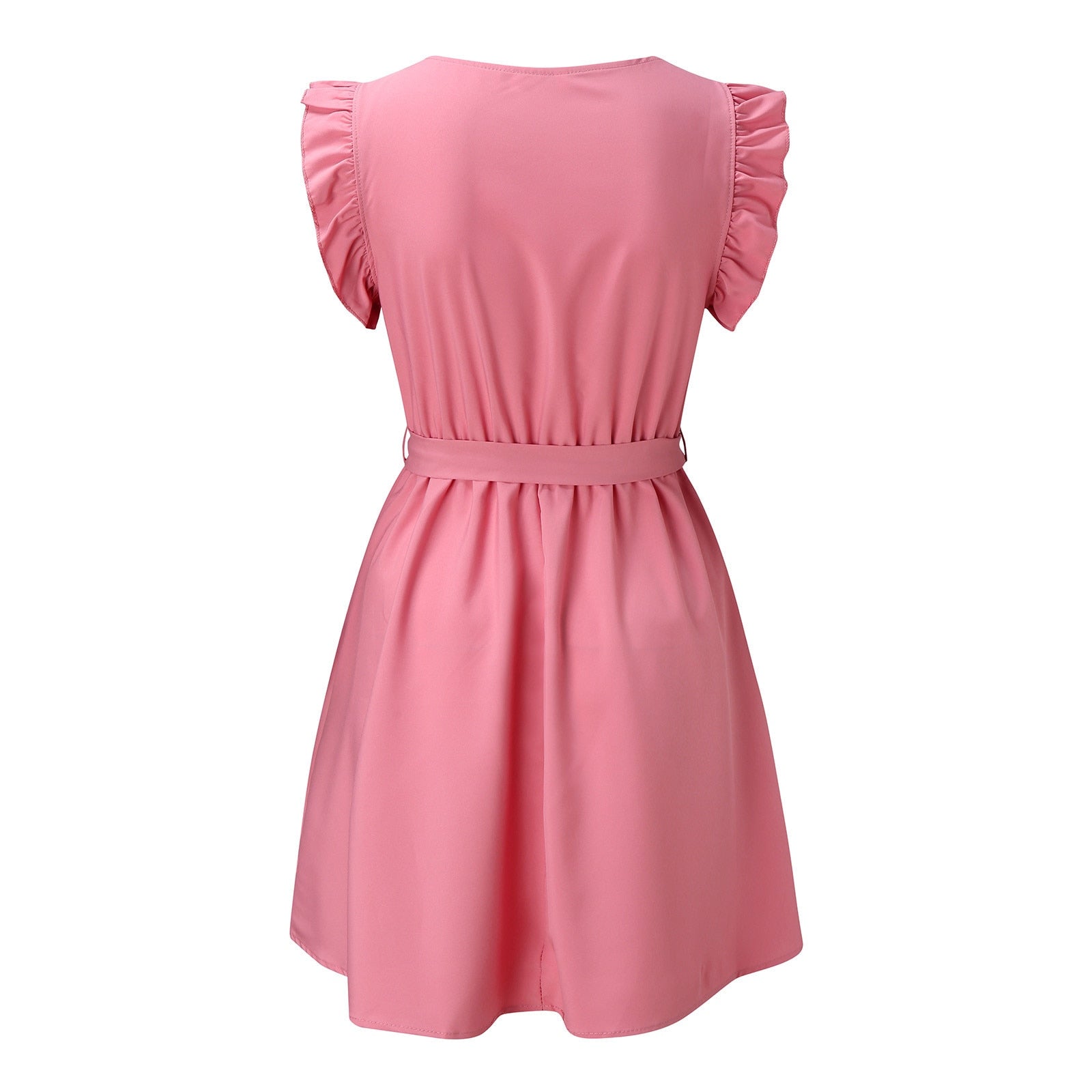 Letnia Sukienka z Falbankami i Sznurkowym Paskiem - vivano - warszawa