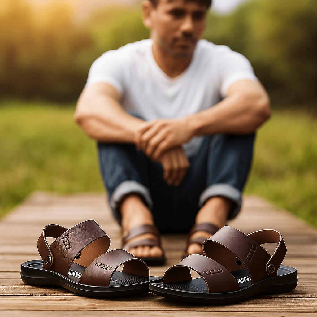 Letnie sandały wsuwane ze sztucznej skóry - Christo - vivano - warszawa