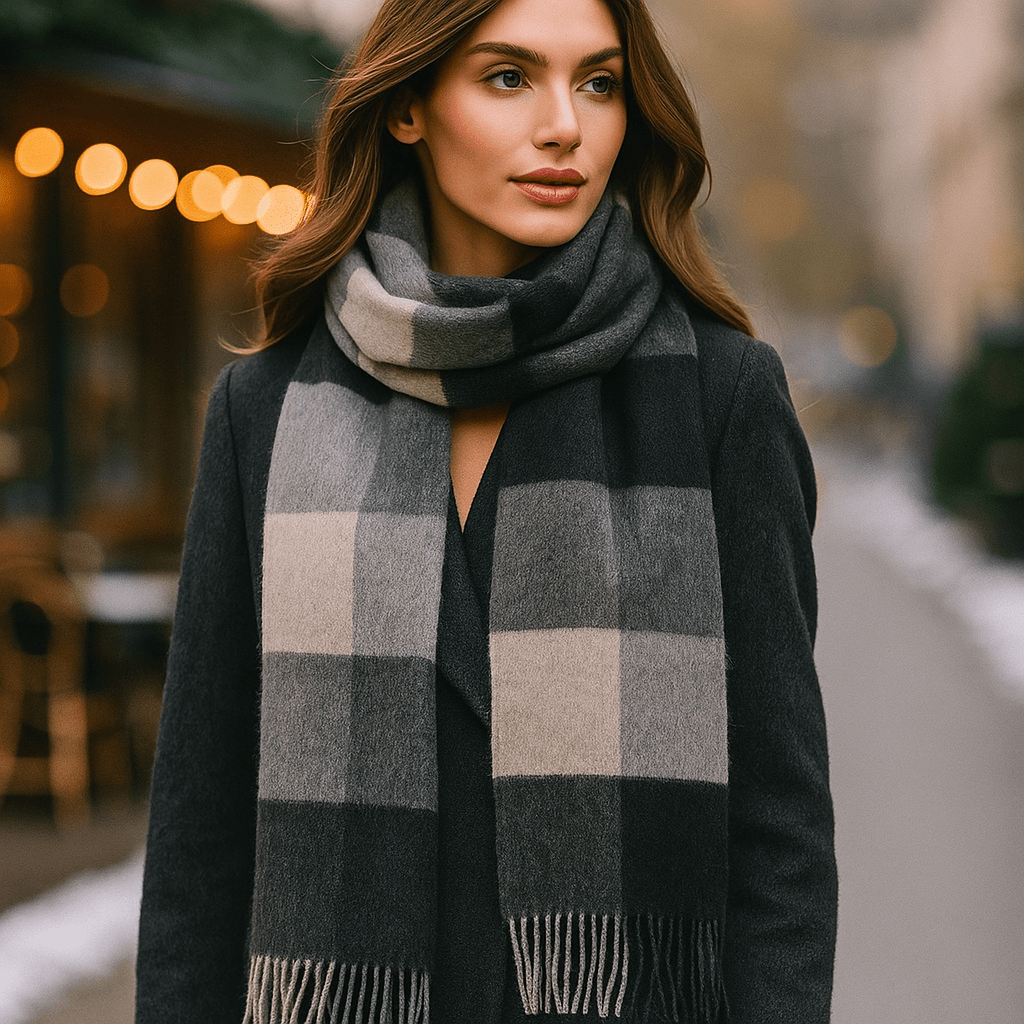 Luksusowy Wełniany Szal – Ciepły, Miękki i Elegancki na Zimę