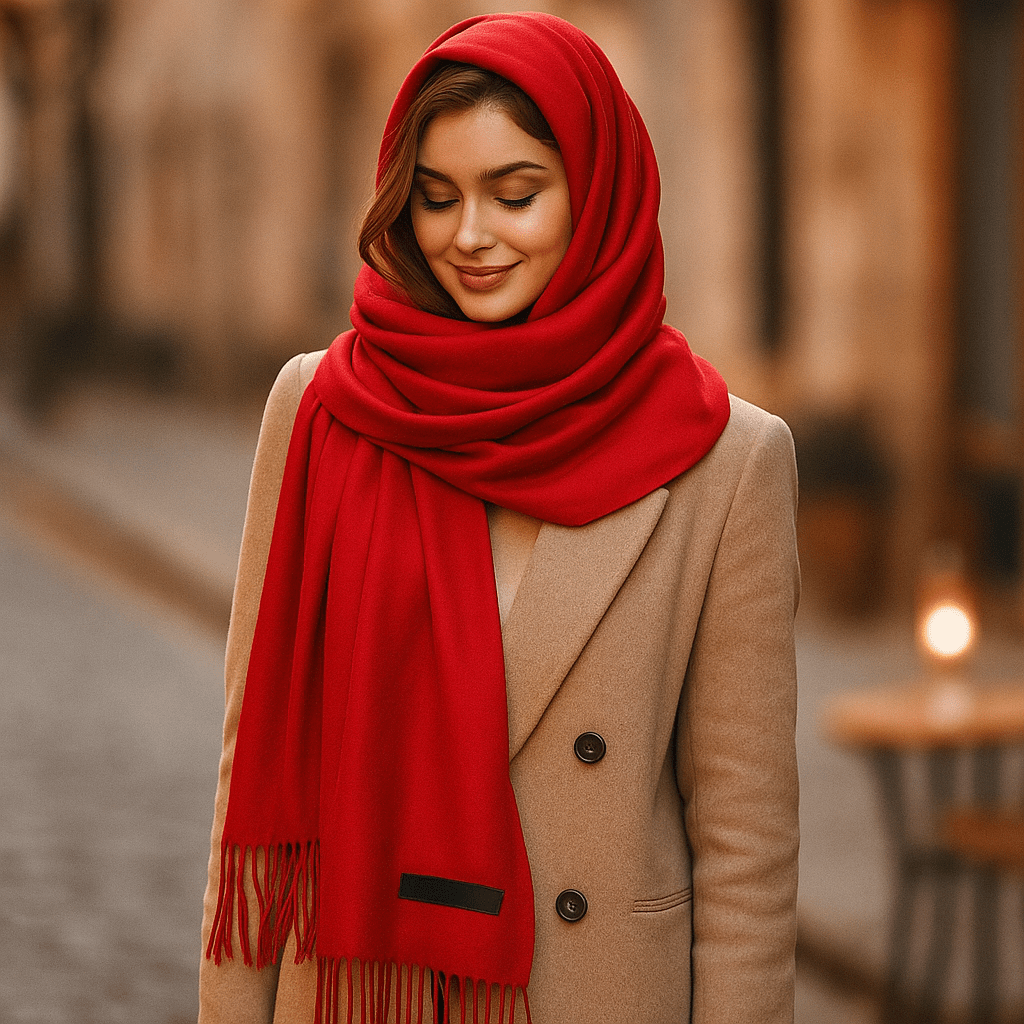 LuxeSoft – Elegancki i Miękki Szalik Kaszmirowy