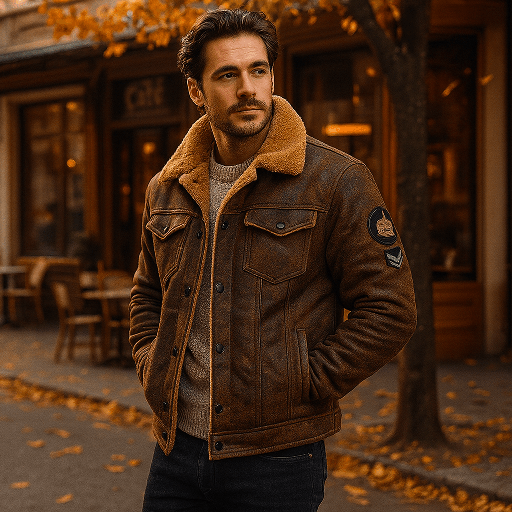 Męska Casual Kurtka ze Sztucznego Futra - vivano - warszawa