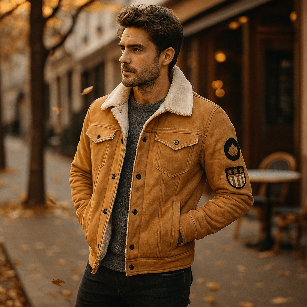 Męska Casual Kurtka ze Sztucznego Futra - vivano - warszawa