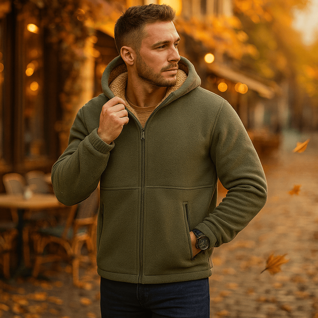 Męska Fleece’owa Kurtka z Wyściółką Sherpa - vivano - warszawa