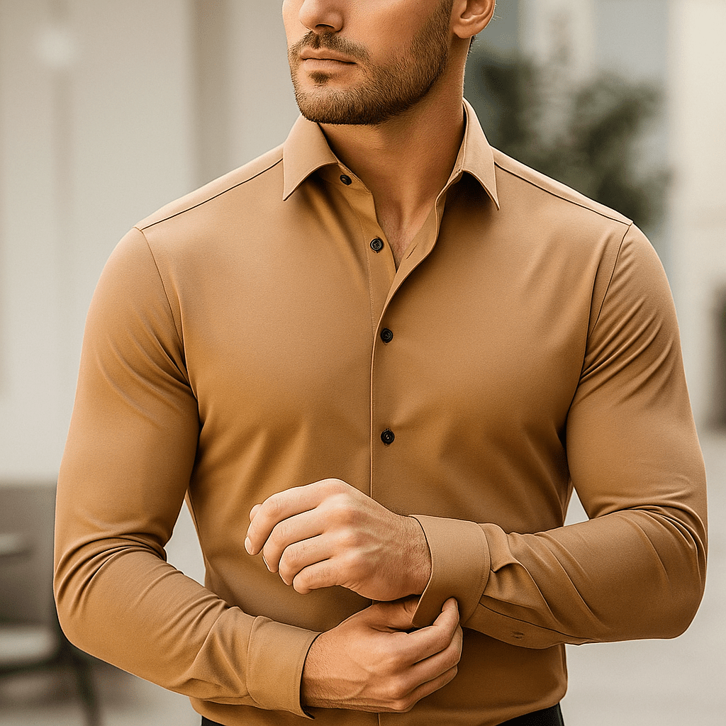 Męska koszula stretch - elegancki slim fit - dopasowana - vivano - warszawa