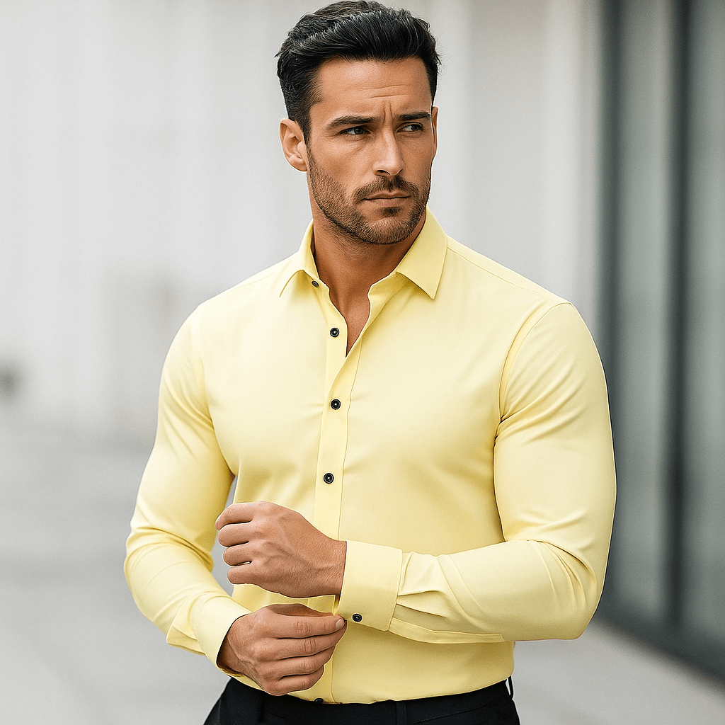 Męska koszula stretch - elegancki slim fit - dopasowana - vivano - warszawa