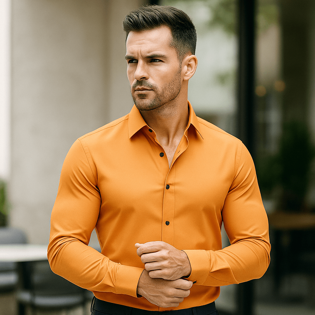 Męska koszula stretch - elegancki slim fit - dopasowana - vivano - warszawa