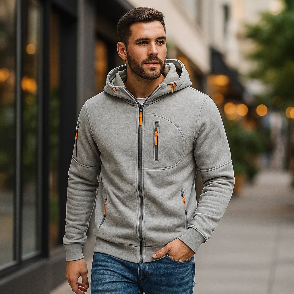 Męska kurtka casual z kapturem - Komfort - Uniwersalność - vivano - warszawa