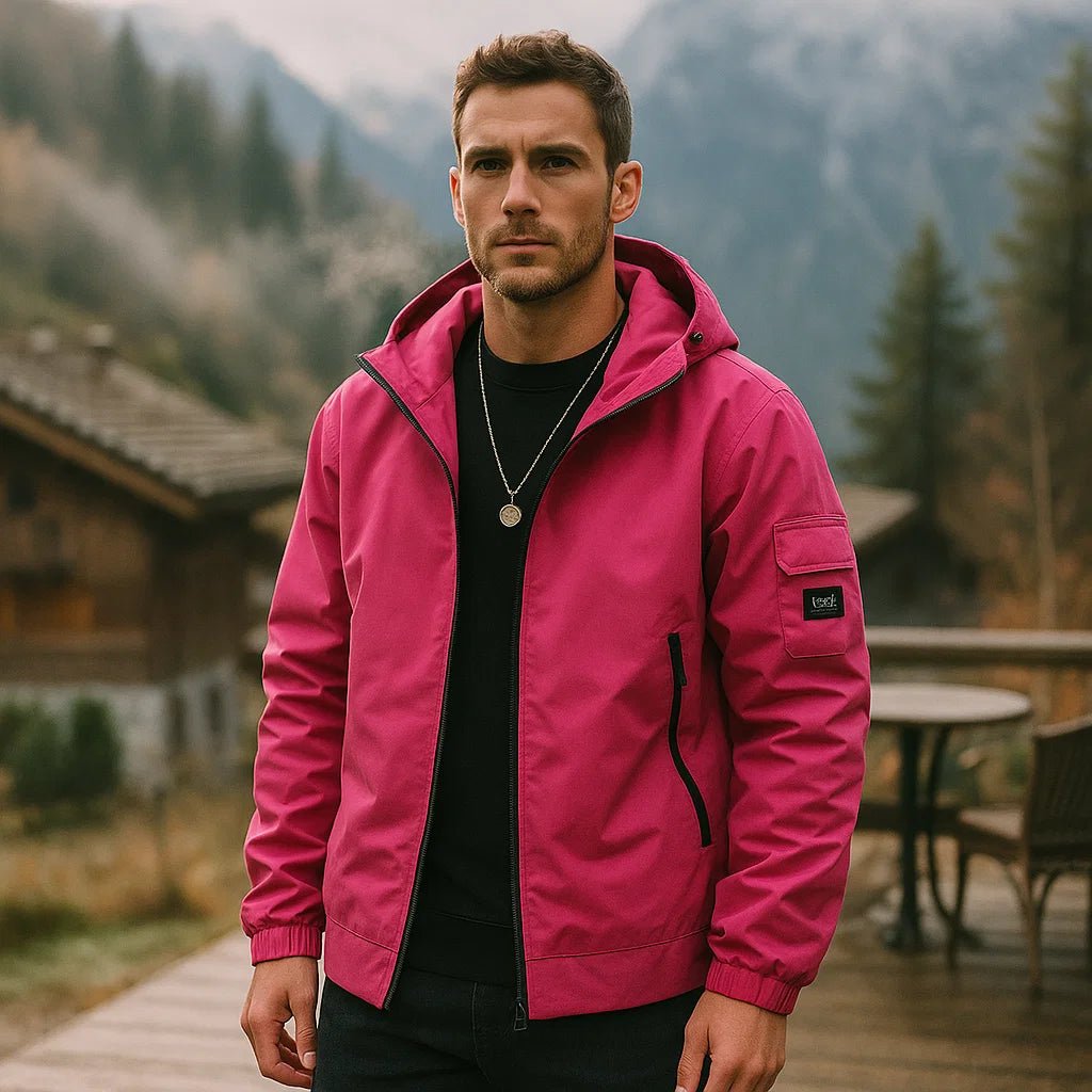 Męska kurtka narciarska wodoodporna z kapturem