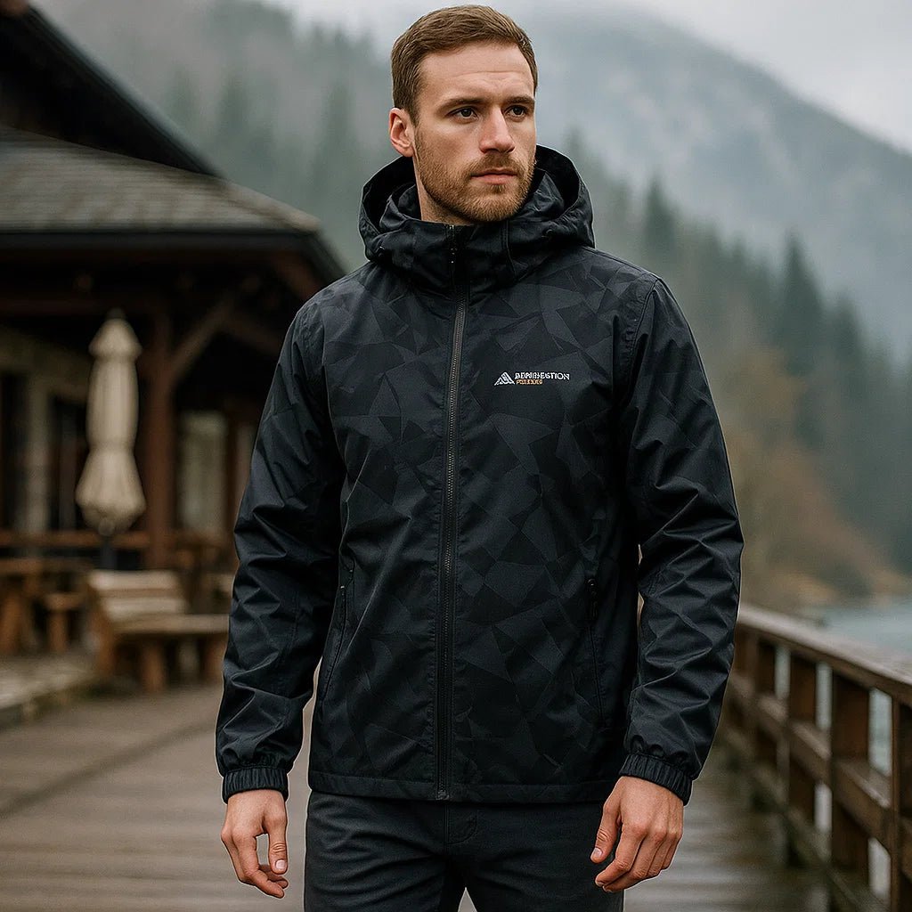 Męska kurtka narciarska wodoodporna z nowoczesnym kapturem