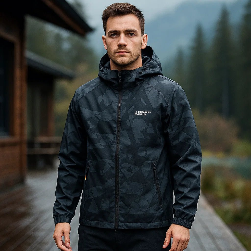 Męska kurtka narciarska wodoodporna z nowoczesnym kapturem