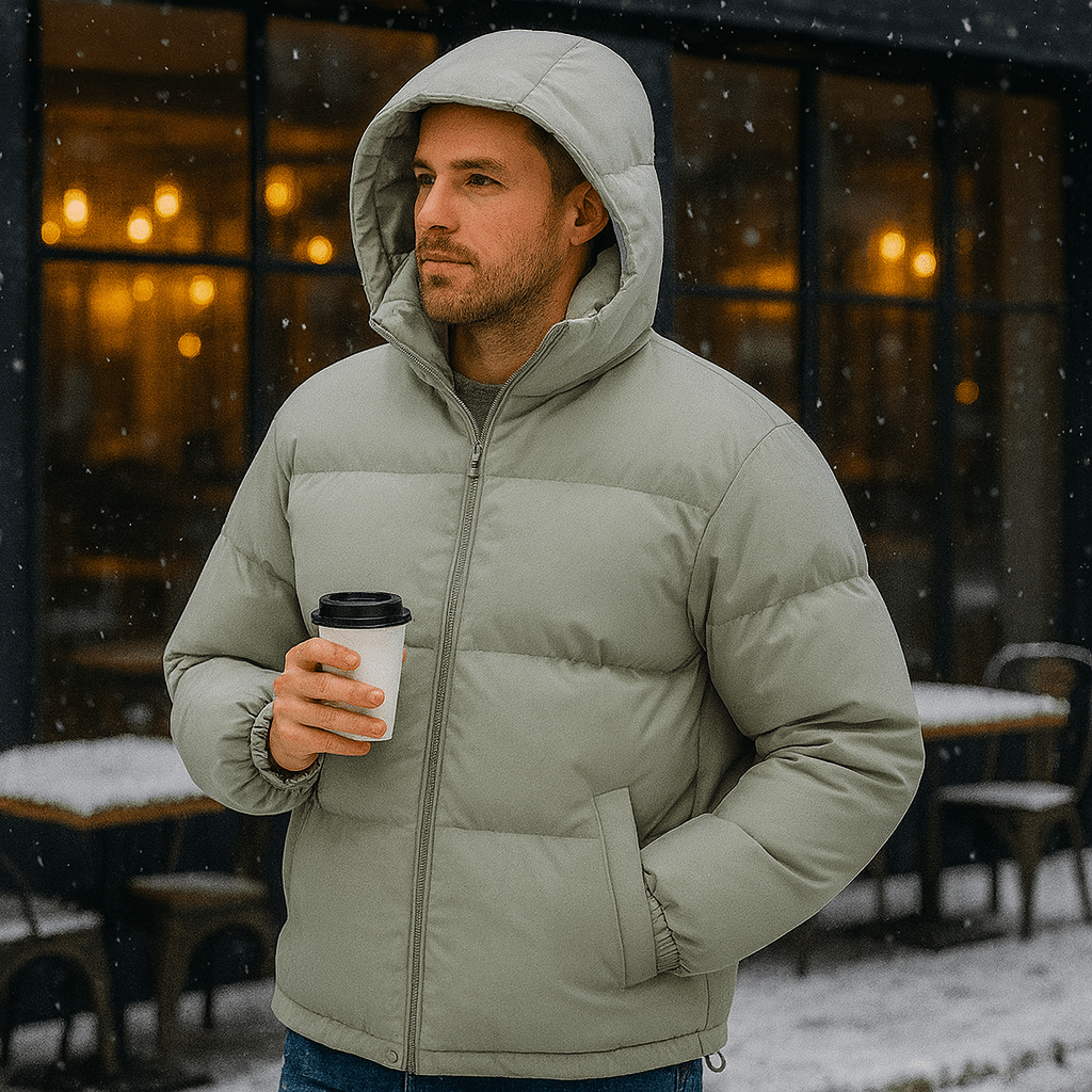 Męska kurtka narciarska zimowa Donsjas z kapturem Regular Fit