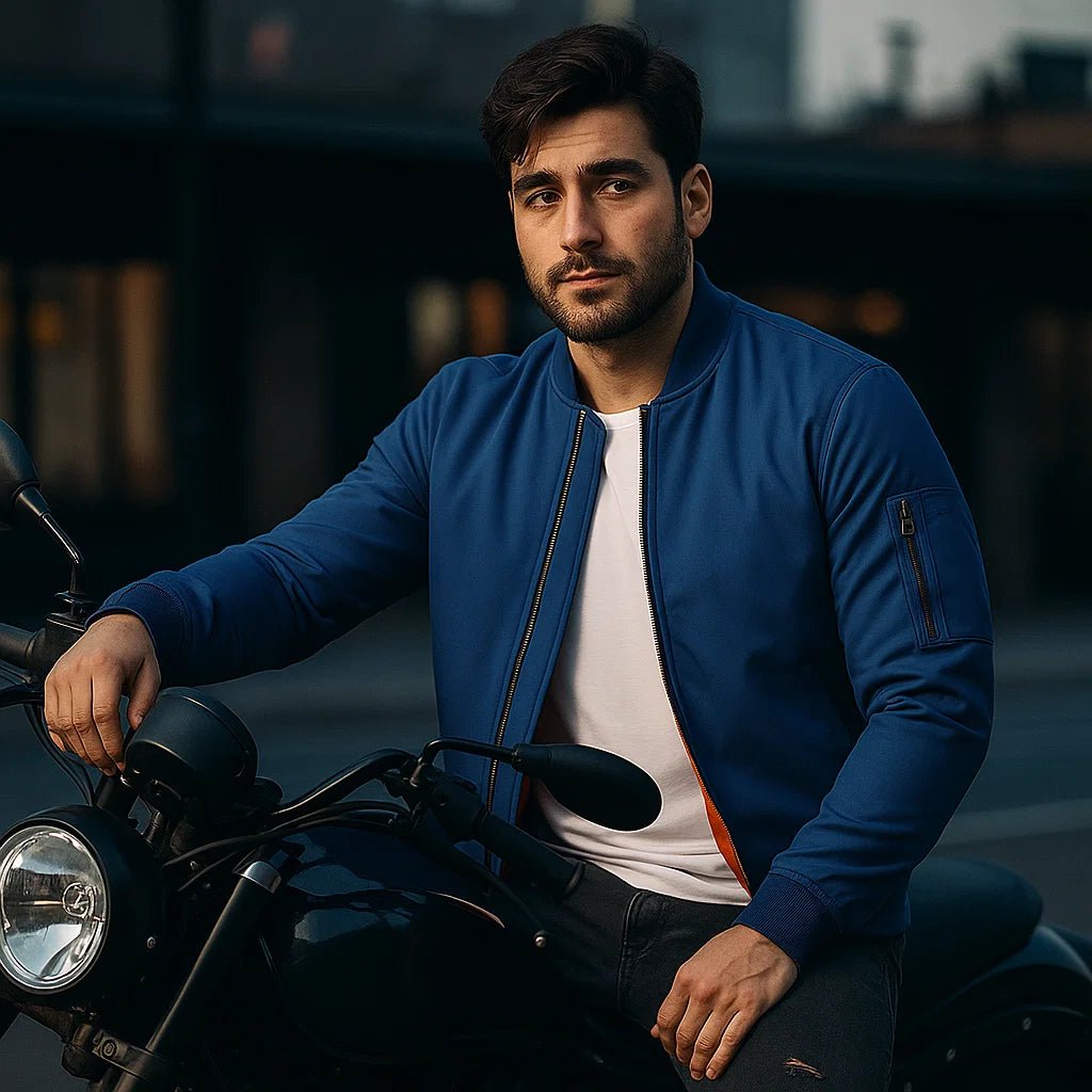 Męska Kurtka Pilotka - Klasyczny Design - Ponadczasowy Styl z Zamkiem - vivano - warszawa