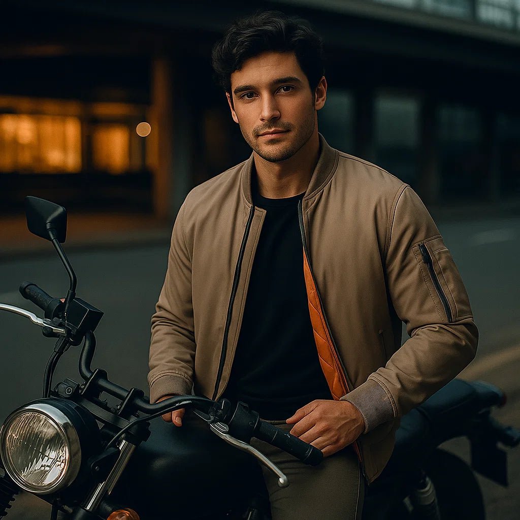 Męska Kurtka Pilotka - Klasyczny Design - Ponadczasowy Styl z Zamkiem - vivano - warszawa