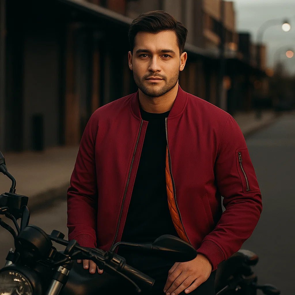 Męska Kurtka Pilotka - Klasyczny Design - Ponadczasowy Styl z Zamkiem - vivano - warszawa