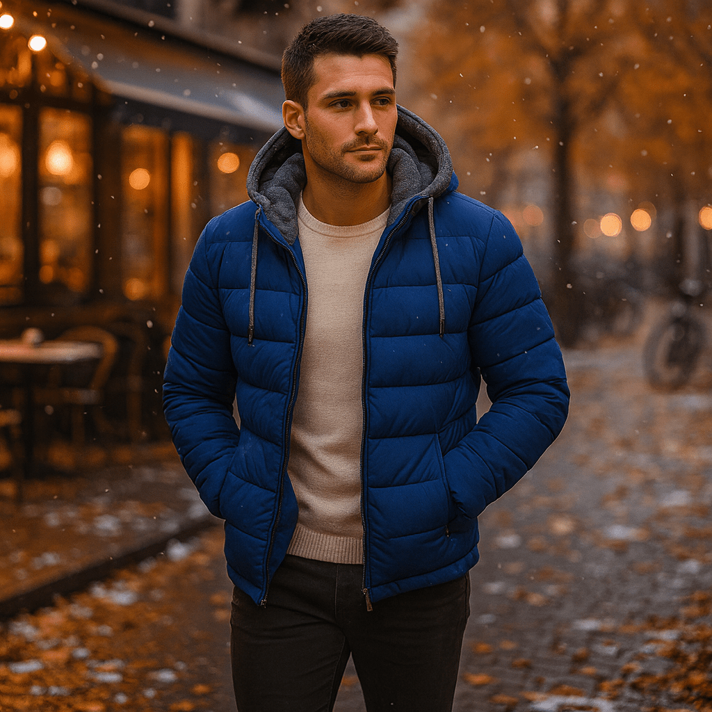 Męska Lekka Kurtka Zimowa z Kapturem - vivano - warszawa