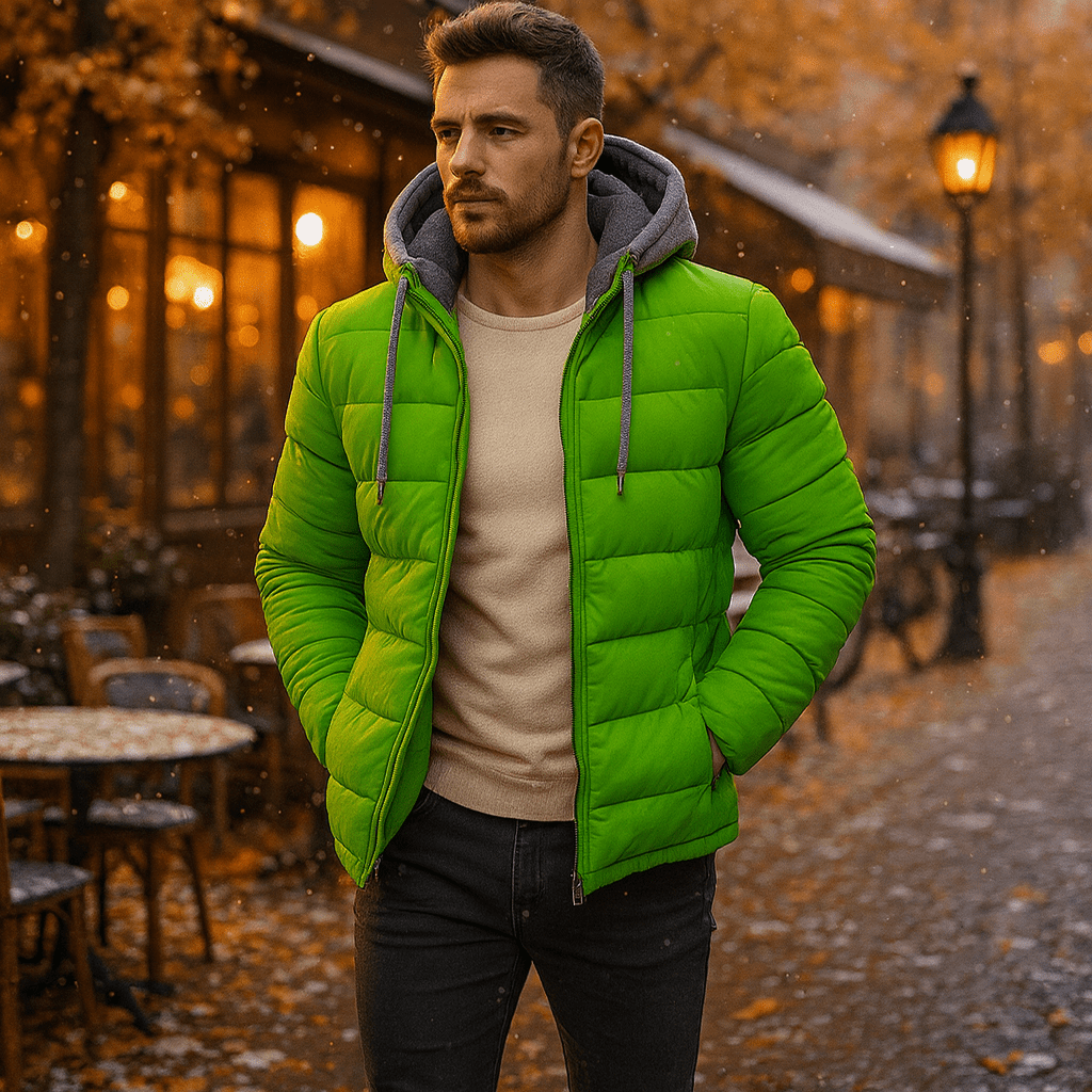 Męska Lekka Kurtka Zimowa z Kapturem - vivano - warszawa