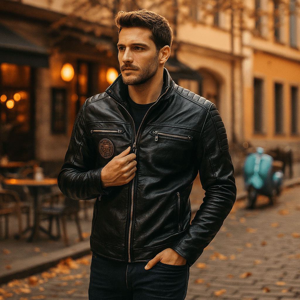 Męska Skórzana Kurtka Zimowa Premium - vivano - warszawa