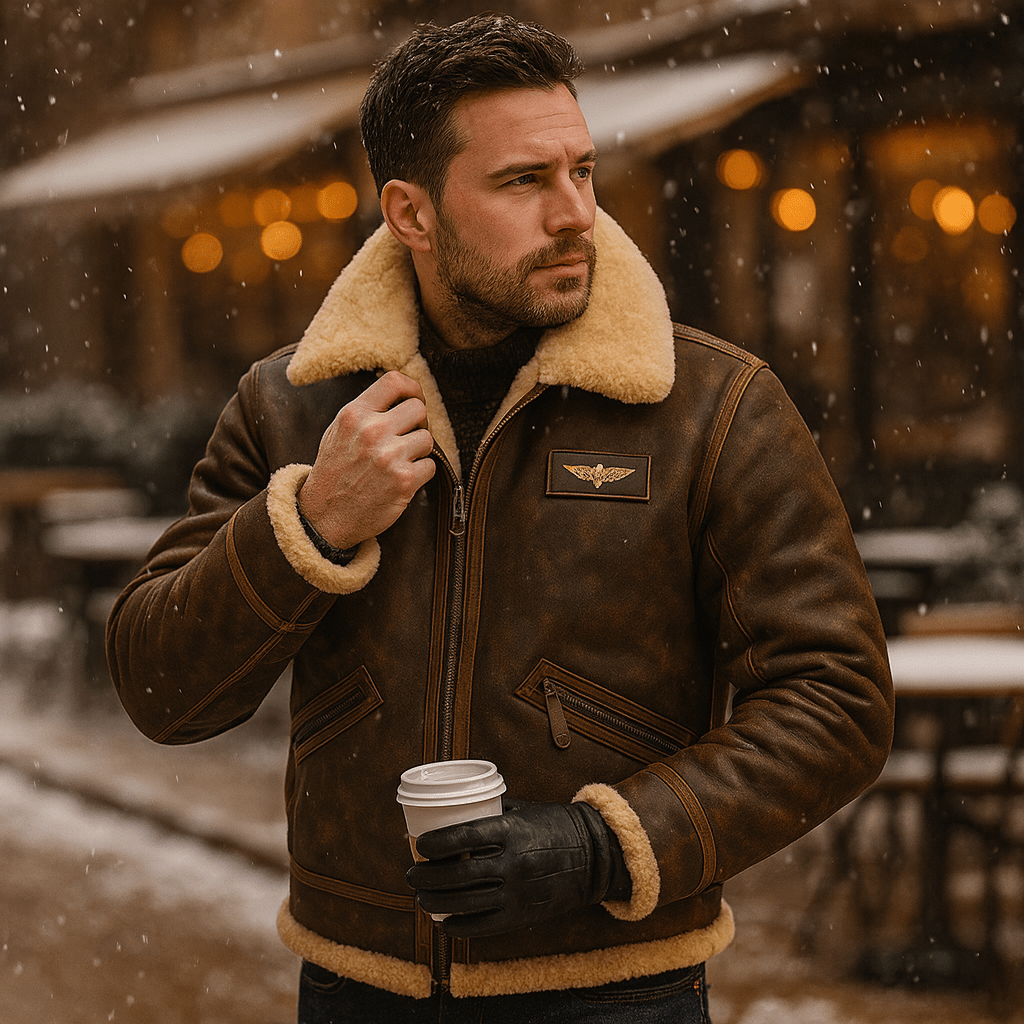 Męska Stylowa Kurtka z Sztucznego Futra - vivano - warszawa