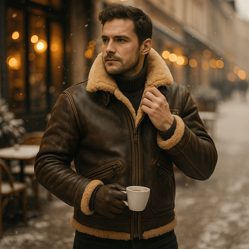 Męska Stylowa Kurtka z Sztucznego Futra - vivano - warszawa