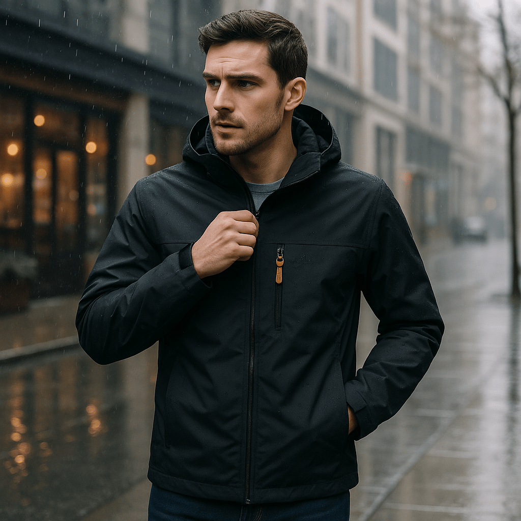 Męska wodoodporna kurtka narciarska przeciwdeszczowa Regular Fit