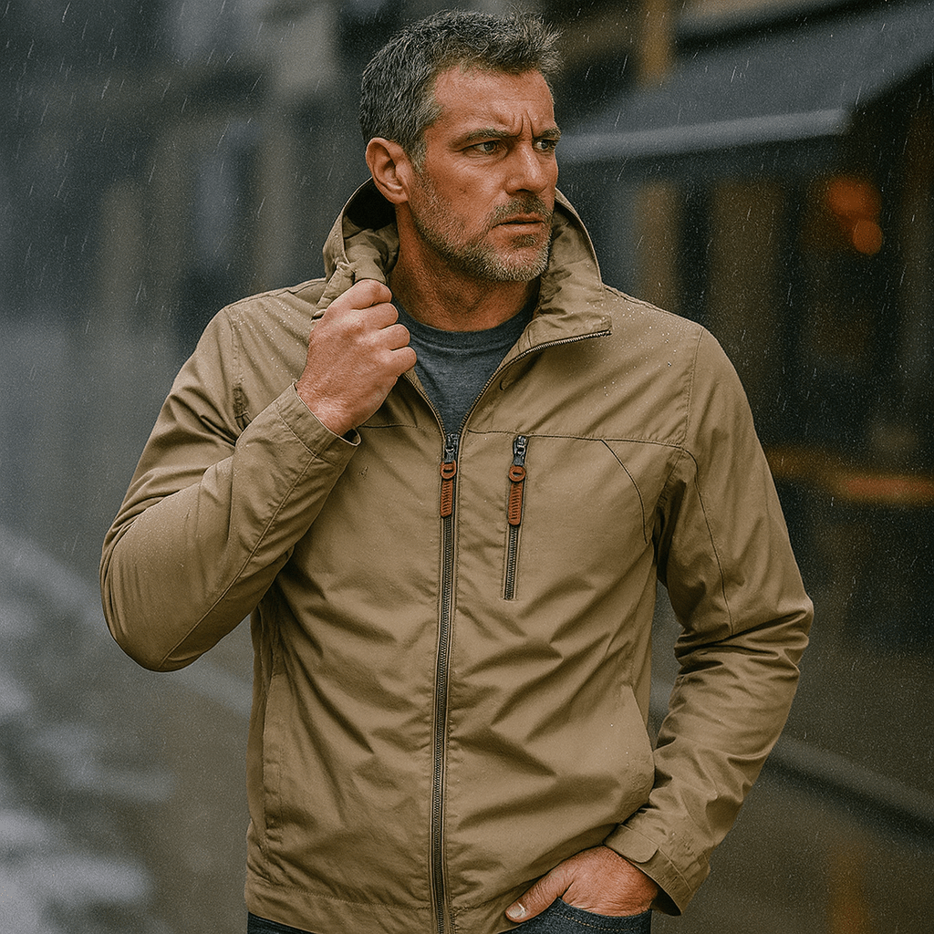 Męska wodoodporna kurtka narciarska przeciwdeszczowa Regular Fit