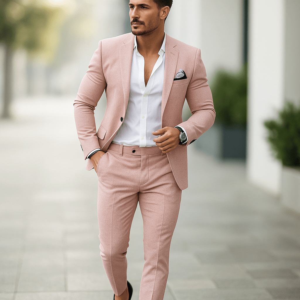 Męski garnitur - slim fit - dwuczęściowy - vivano - warszawa
