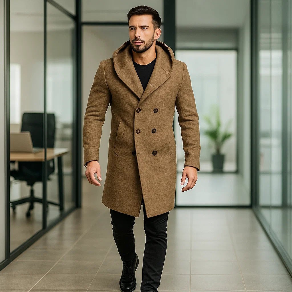 Męski Płaszcz Trench z Kapturem - vivano - warszawa