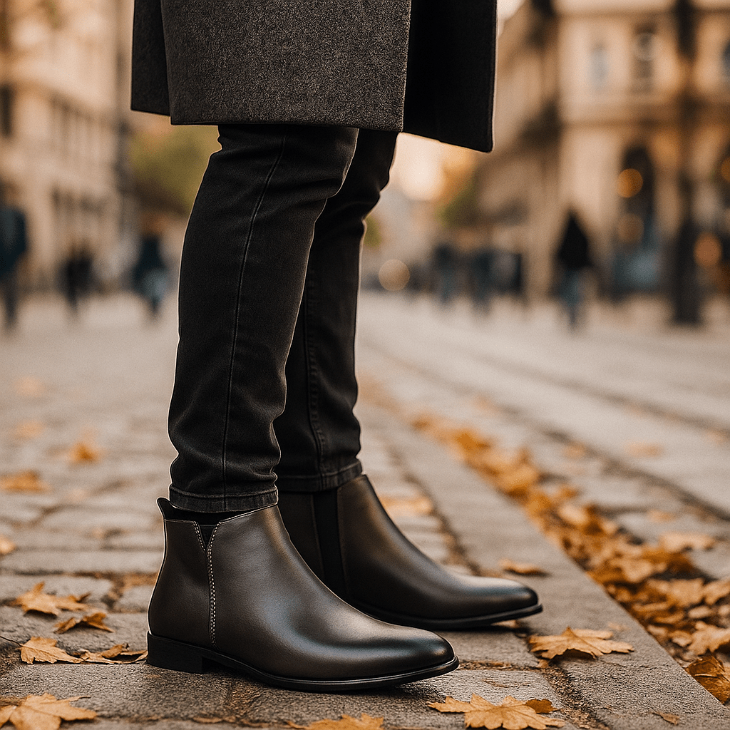 Męskie Buty Retro z Bocz­nym Zamkiem